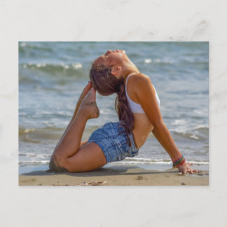 Postal Yoga en la playa Foto