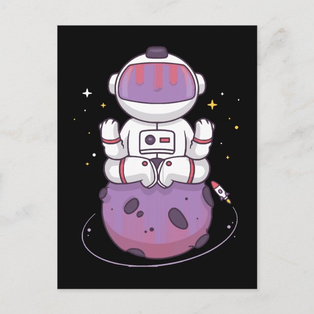 Postal Yoga Espacial  (Anverso)