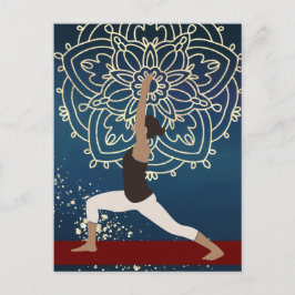 Postal Yoga Gold, Blue y Red Mandala Personalizada