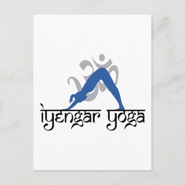 Postal Yoga Iyengar hacia abajo frente al perro (Anverso)