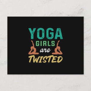 Postal Yoga Lover Los Chicas de yoga están torcidos