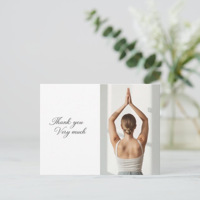 Postal Yoga Namaste Thank You Card (Anverso de pie)