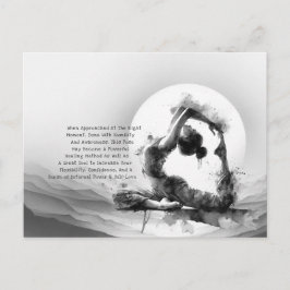 Postal Yoga Reiki Postura del Rey Pigeon de una sola pier