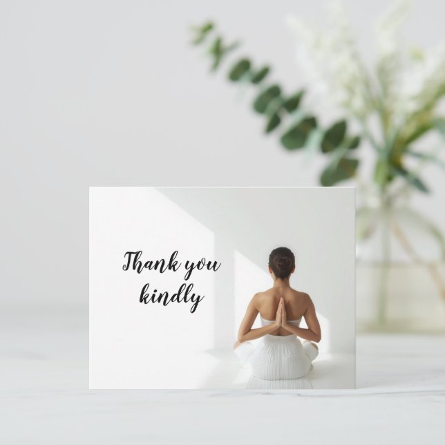 Postal Yoga woman  (Anverso de pie)