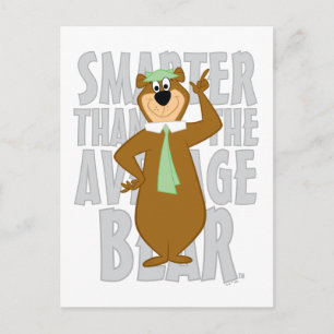 Postal Yogi "Más listo que el oso promedio"