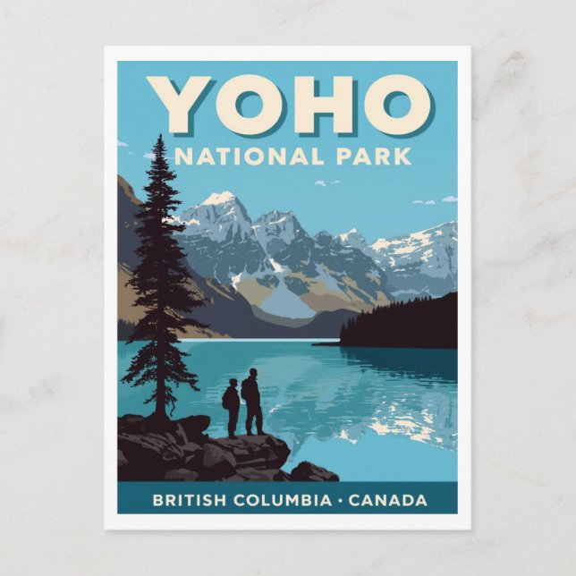 Postal Yoho National Park British Columbia Vintage Travel (Anverso)