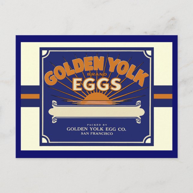 Postal Yolks Golden Egg de San Francisco (Anverso)