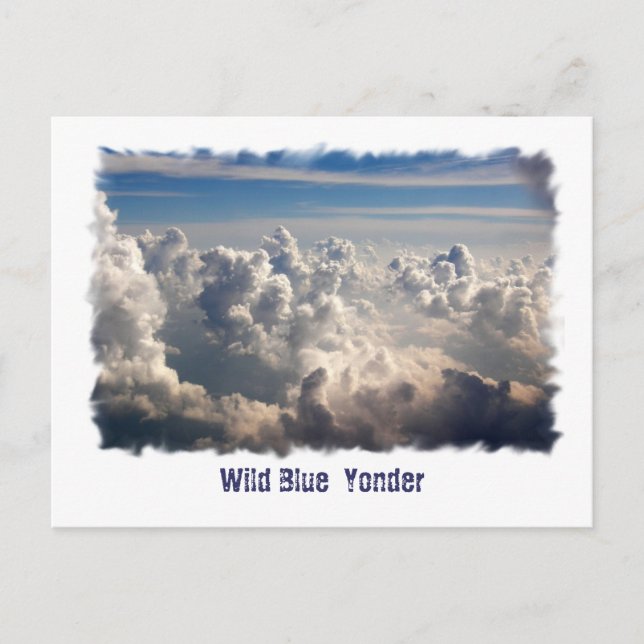 Postal Yonder azul salvaje (Anverso)