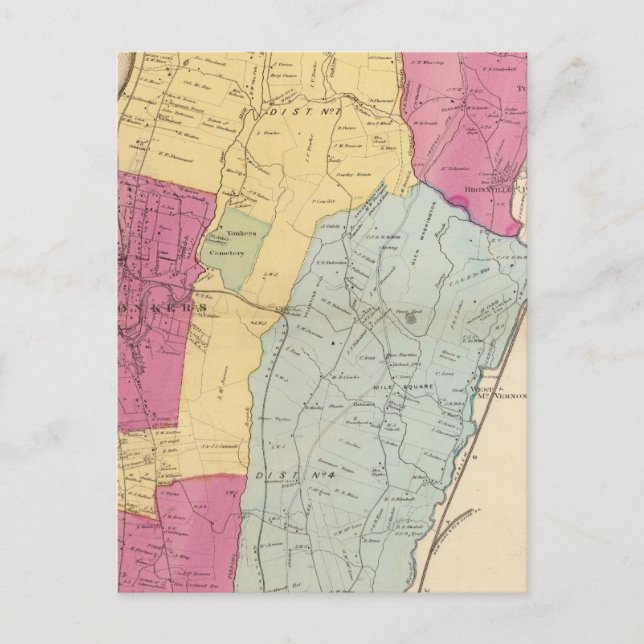 Postal Yonkers, ciudad (Anverso)