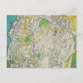 Postal Yonkers, Mapa de Vintage de NY