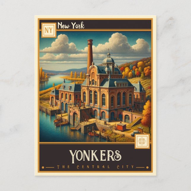 Postal Yonkers, Nueva York | Vintage (Anverso)