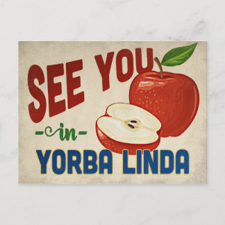 Postal Yorba Linda California Apple - Viajes de época