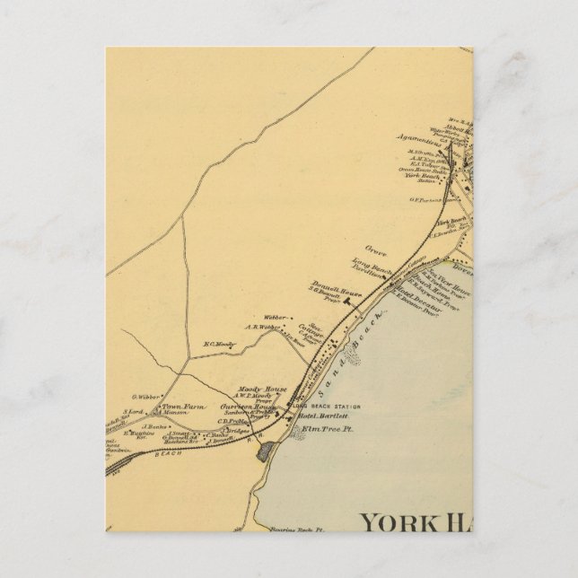 Postal York Harbour, York Beach (Anverso)