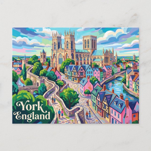 Postal York Inglaterra (Anverso)