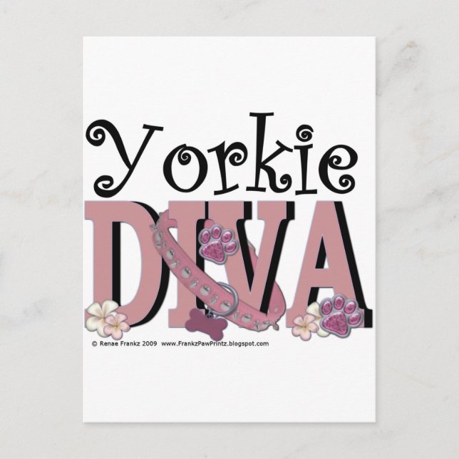 Postal Yorkie DIVA (Anverso)