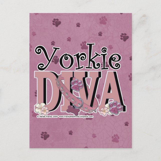 Postal Yorkie DIVA (Anverso)
