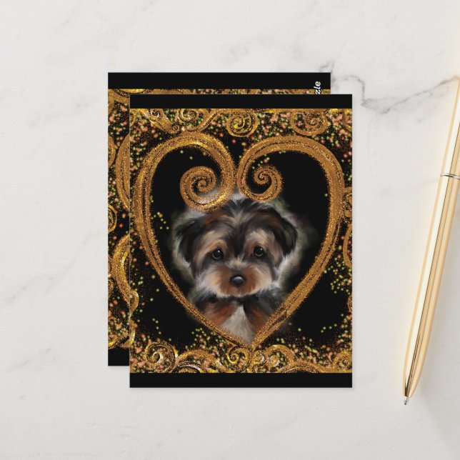 Postal Yorkie Poo (Anverso/Reverso In Situ)
