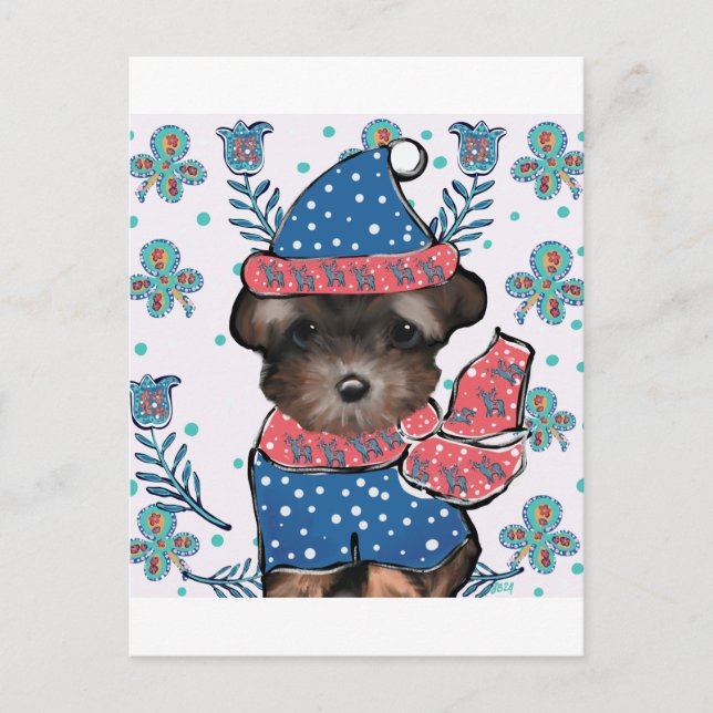 Postal Yorkie Poo  (Anverso)