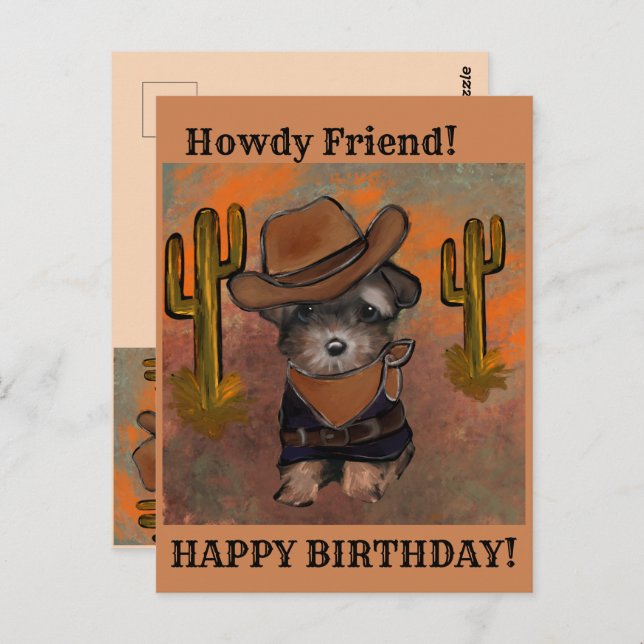 Postal Yorkie Poo (Anverso / Reverso)