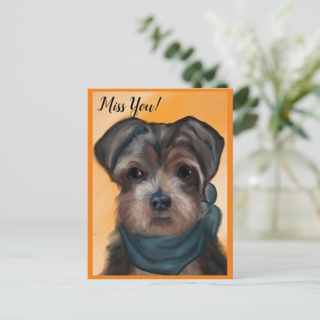 POSTAL YORKIE POO          (Anverso de pie)