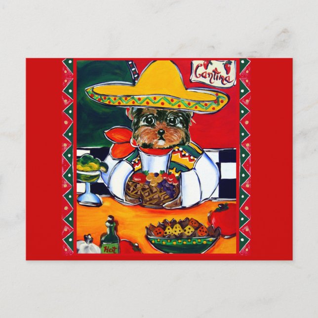 Postal Yorkie Poo Cinco de Mayo (Anverso)