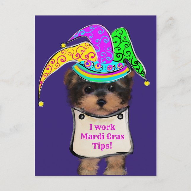 Postal Yorkie Poo  y (Anverso)
