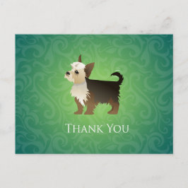 Postal Yorkie Thank You Design