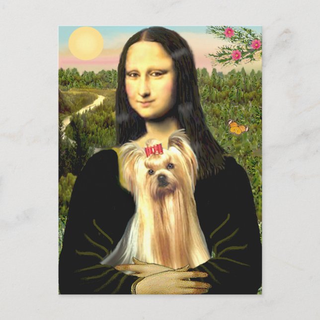 Postal Yorkshire Terrier 1 - Mona Lisa (Anverso)