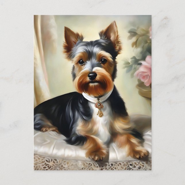 Postal Yorkshire Terrier Cute Dog (Anverso)