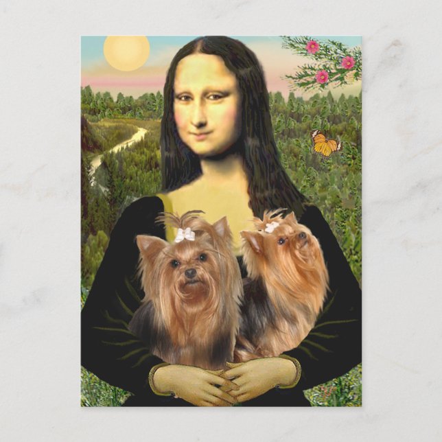 Postal Yorkshire Terriers (dos) - Mona Lisa (Anverso)