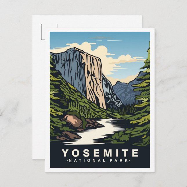 Postal Yosemite National Park California USA Travel (Anverso / Reverso)