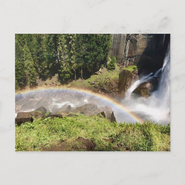 Postal Yosemite Nationalpark Kalifornien Regenbogen am Wa (Anverso)