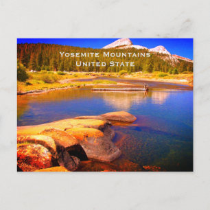Postal Yosemite United State Vintage Tourism Add
