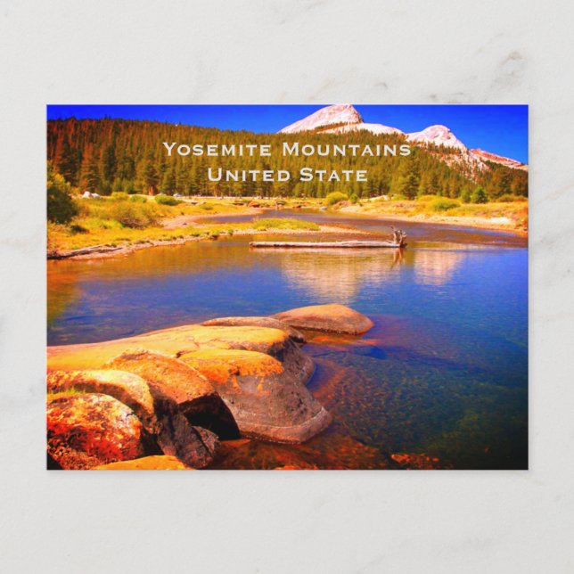 Postal Yosemite United State Vintage Tourism Add (Anverso)