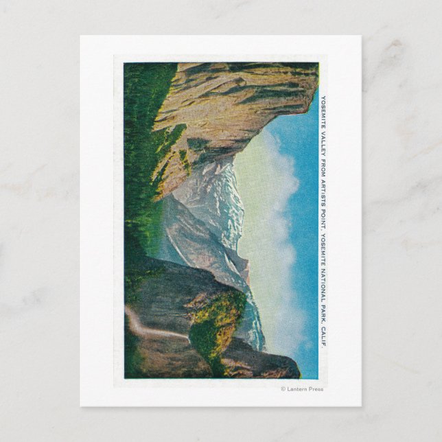 Postal Yosemite Valley de Artist's Point (Anverso)