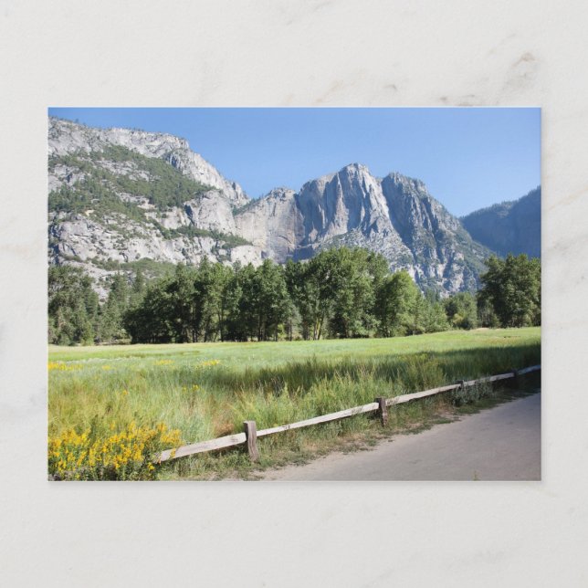 Postal Yosemite Valley Meadow, El Capitan, Staycation (Anverso)