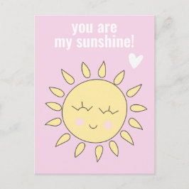 Postal You Are My Sunshine Cute Classroom Valentine's Day