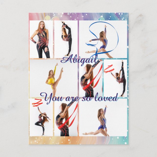 Postal You Are So Loved 9 Picture Photo Collage & Name (Anverso)