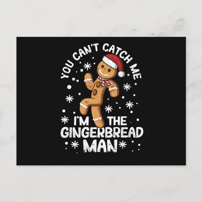 Postal You can not catch me, I am the gingerbread (Anverso)