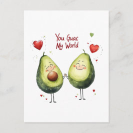 Postal You Guac My World Valentine's Day Kid Friendly