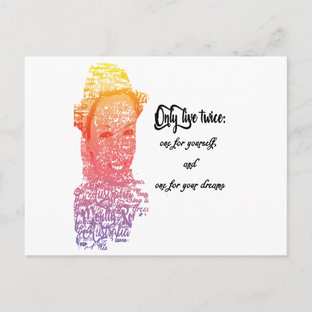 Postal You only live twice postcard (Anverso)