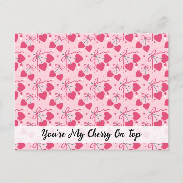 Postal You’re My Cherry On Top Postcard | Cute Cherry Val (Anverso)