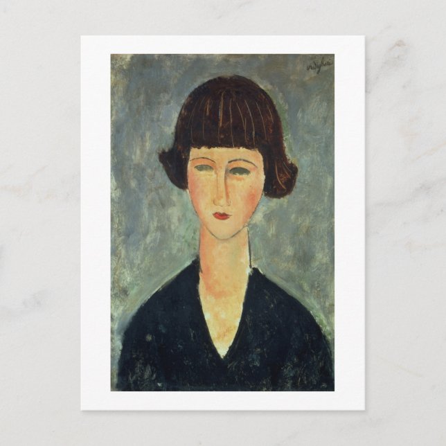 Postal Young Brunette, 1917 (aceite sobre lienzo) (Anverso)