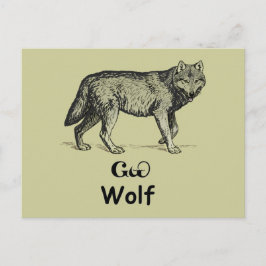 Postal Young Cherokee Wolf