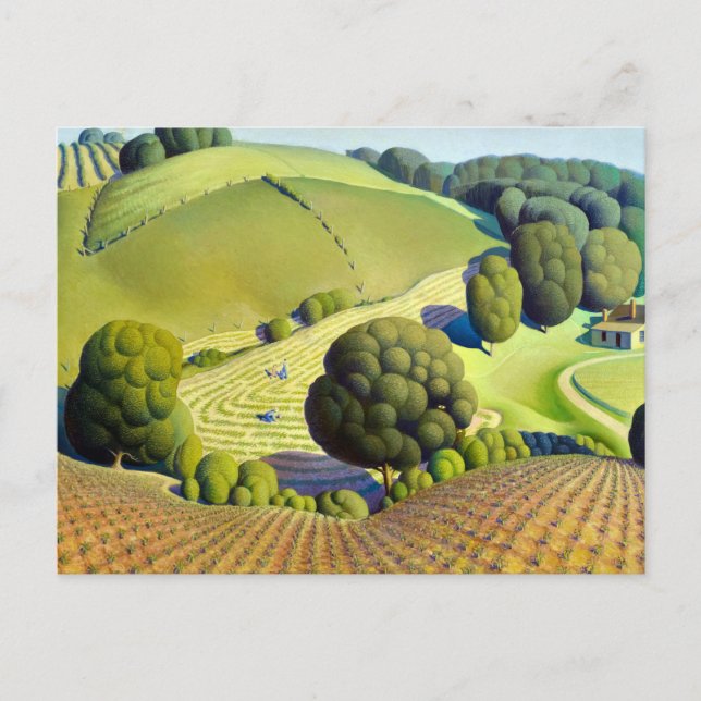 Postal Young Corn, 1931 por Grant Wood (Anverso)
