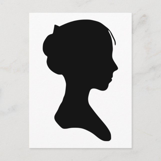 Postal Young Lady Silhouette (Anverso)