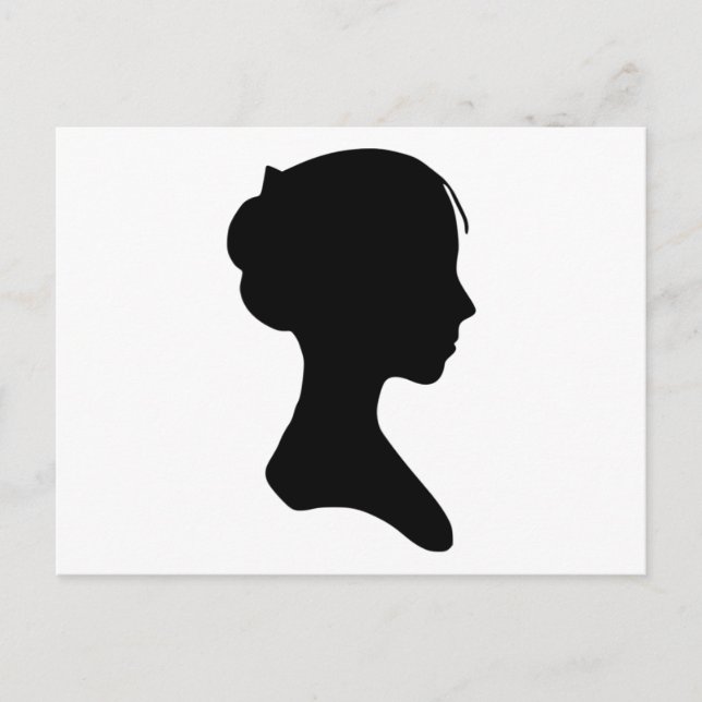 Postal Young Lady Silhouette (Anverso)