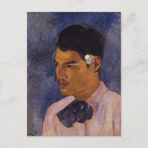 Postal 'Young Man With a Flower' - Paul Gauguin