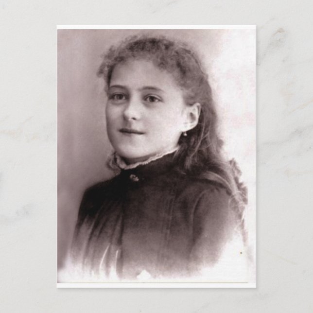 Postal Young St. Therese of Lisieux, (Anverso)