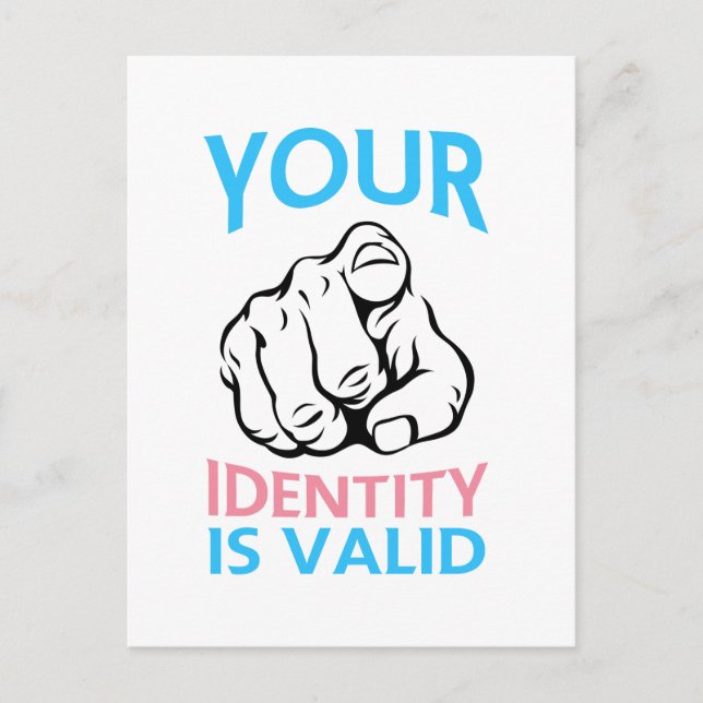 Postal Your Identity is valid -Transgender Pride (Anverso)